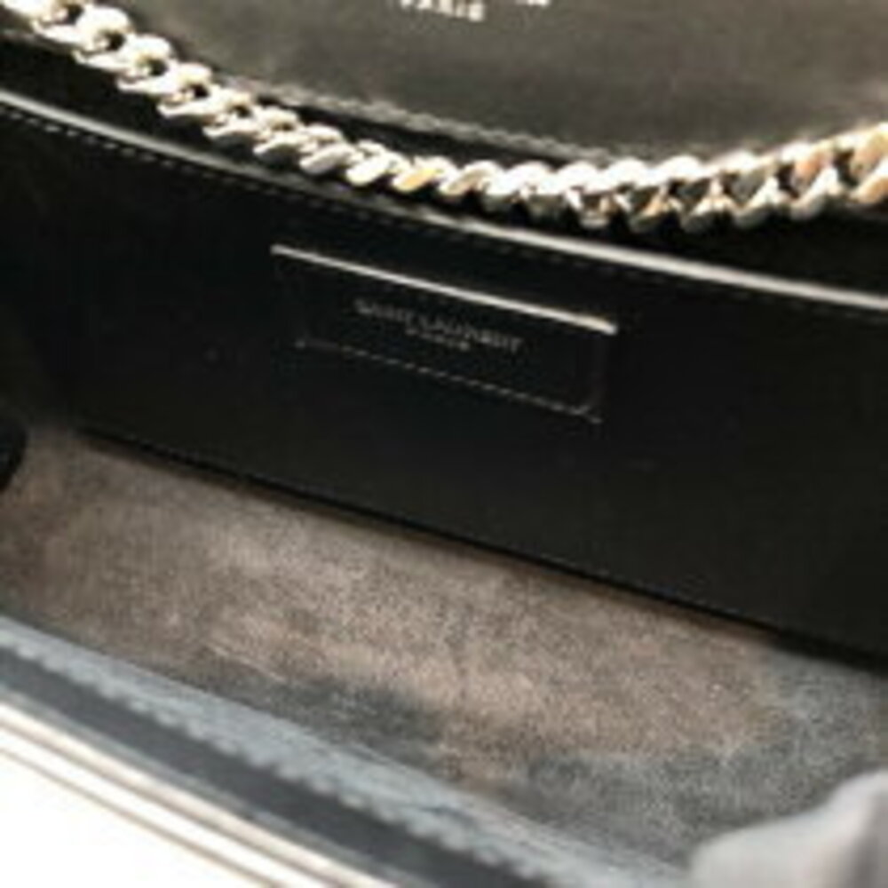 Saint Laurent Classic Silver Kate Chain Black Shoulder Calfskin Bag - Picture 5 of 11